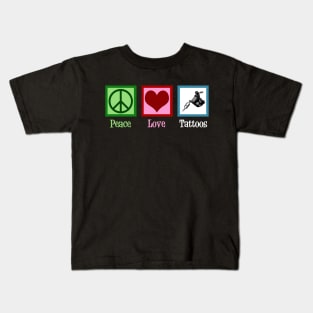 Peace Love Tattoos Kids T-Shirt